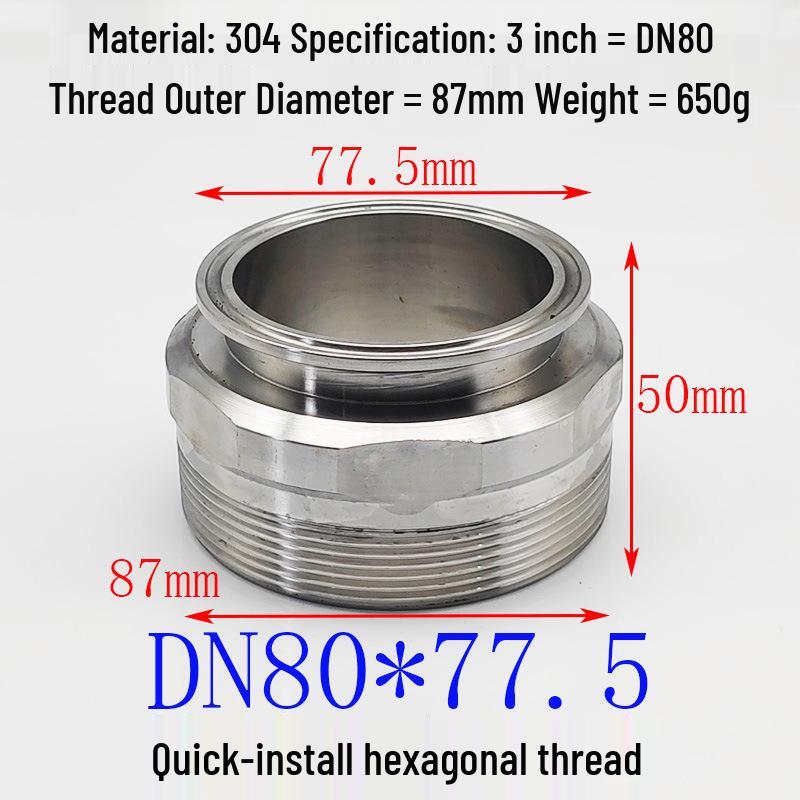 Hongshun Heavy-Duty Hex Quick Connect Stainless Steel Threaded Nipple with Chuck and Wrench Flats