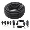 Car Modified Automatic Transmission Reefer Line Kit for 4L60E 4L65E Black AN6 Black Cable Oil Coolers Tubing