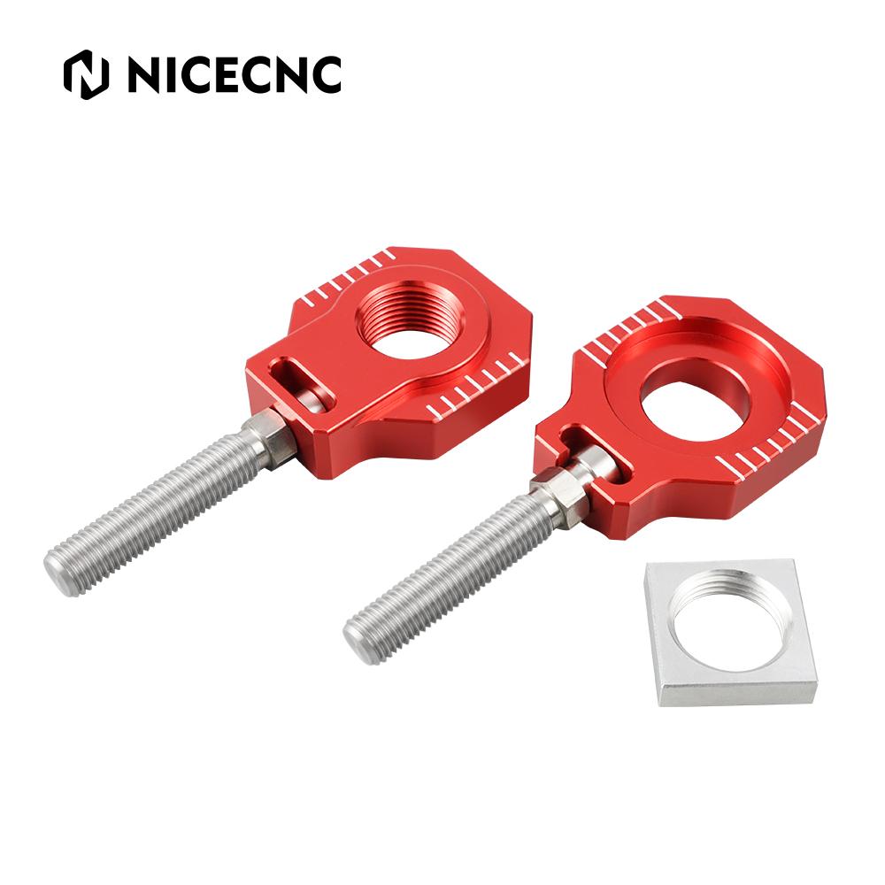 NICECNC For KTM SX 125 SX-F 450 XC XC-F 2013-2022 25mm Rear Axle Blocks Chain Adjuster For Husqvarna TC 125 250 FC 250 350 450