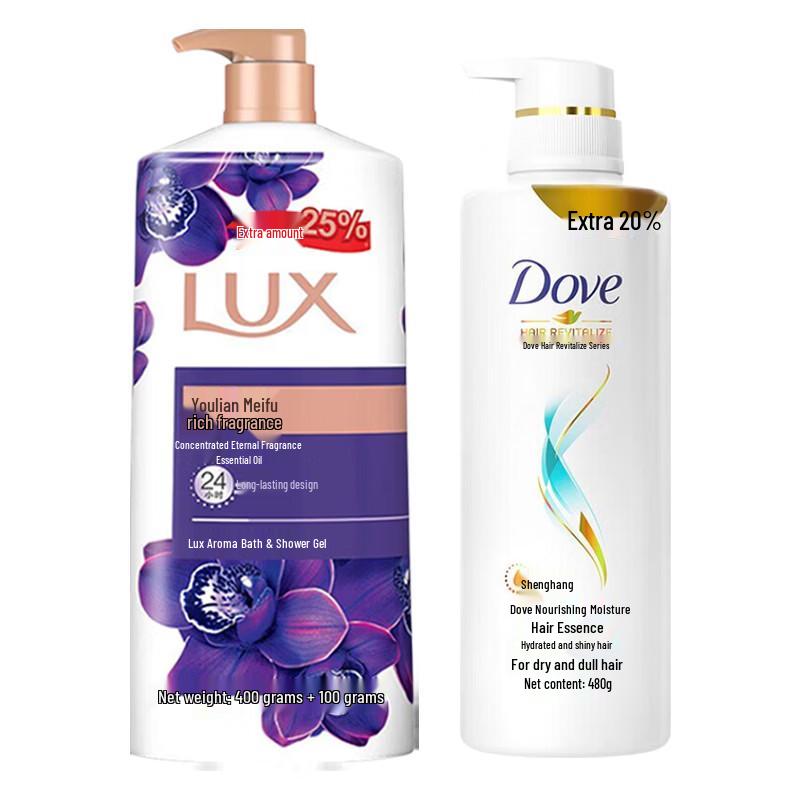 Набор: Гель для душа Lux Enchanting Fragrance и Кондиционер Dove