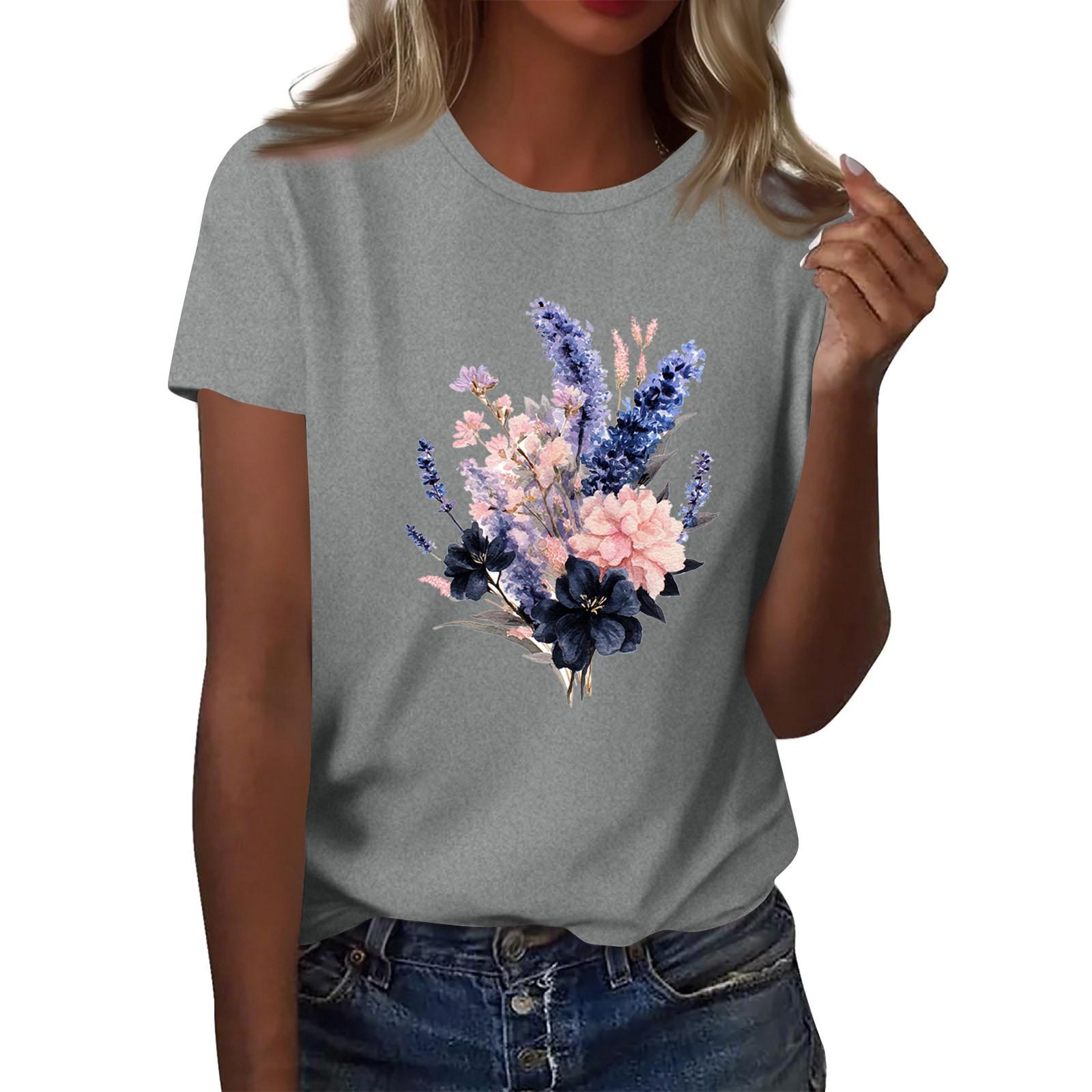 

Женская мода повседневная футболка с круглым вырезом и короткими рукавами, топ, футболка, топ L