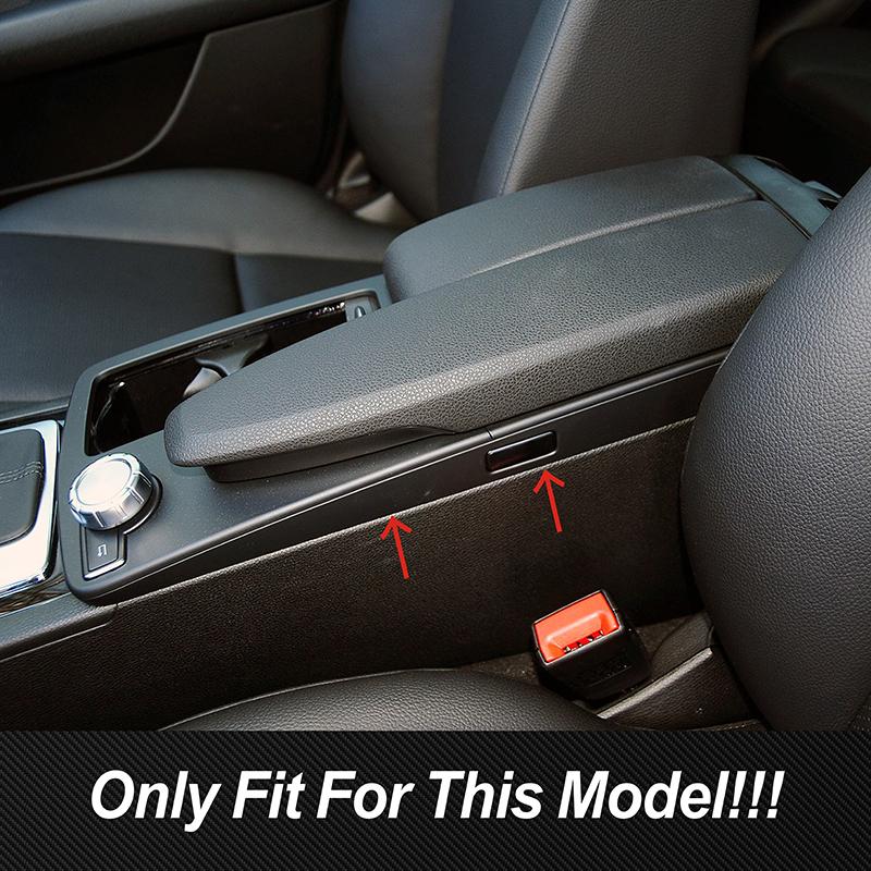 Car Center Console Armrest Box Both Side Trim Strips Carbon Fiber Pattern Accessories For Mercedes Benz C Class W204 2011-2013