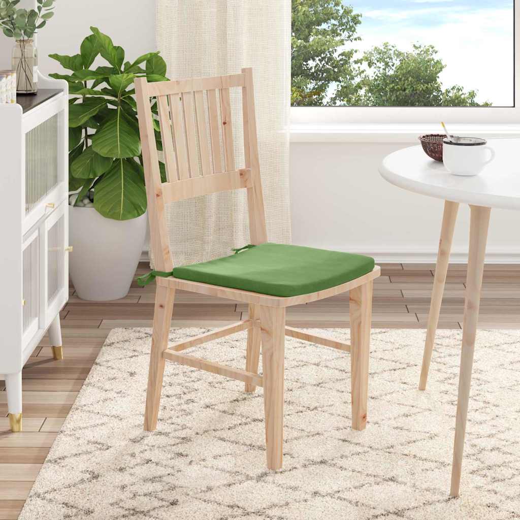 Seat Cushion Set 4 Pcs Light Green 40 X 40 X 3 Cm Velvet