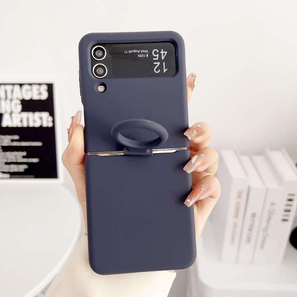 Applicable to Samsung zflip7 mobile phone case liquid silicone all-inclusive anti-drop zflip5 folding screen ring buckle protective case