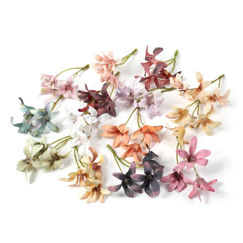 8.5cm Orchid Silk Flower Wreath Headdress Kit for Weddings