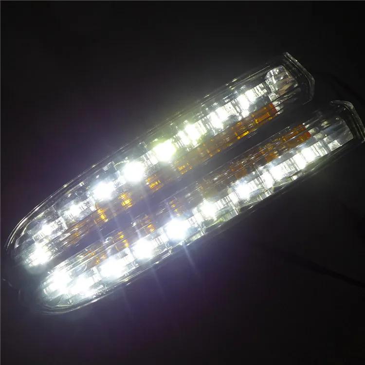 2PCS LED DRL Daytime Running Lights with Turnnig Yellow signal Lights For VWVolkswagen Passat CC 2009 2010 2011 2012