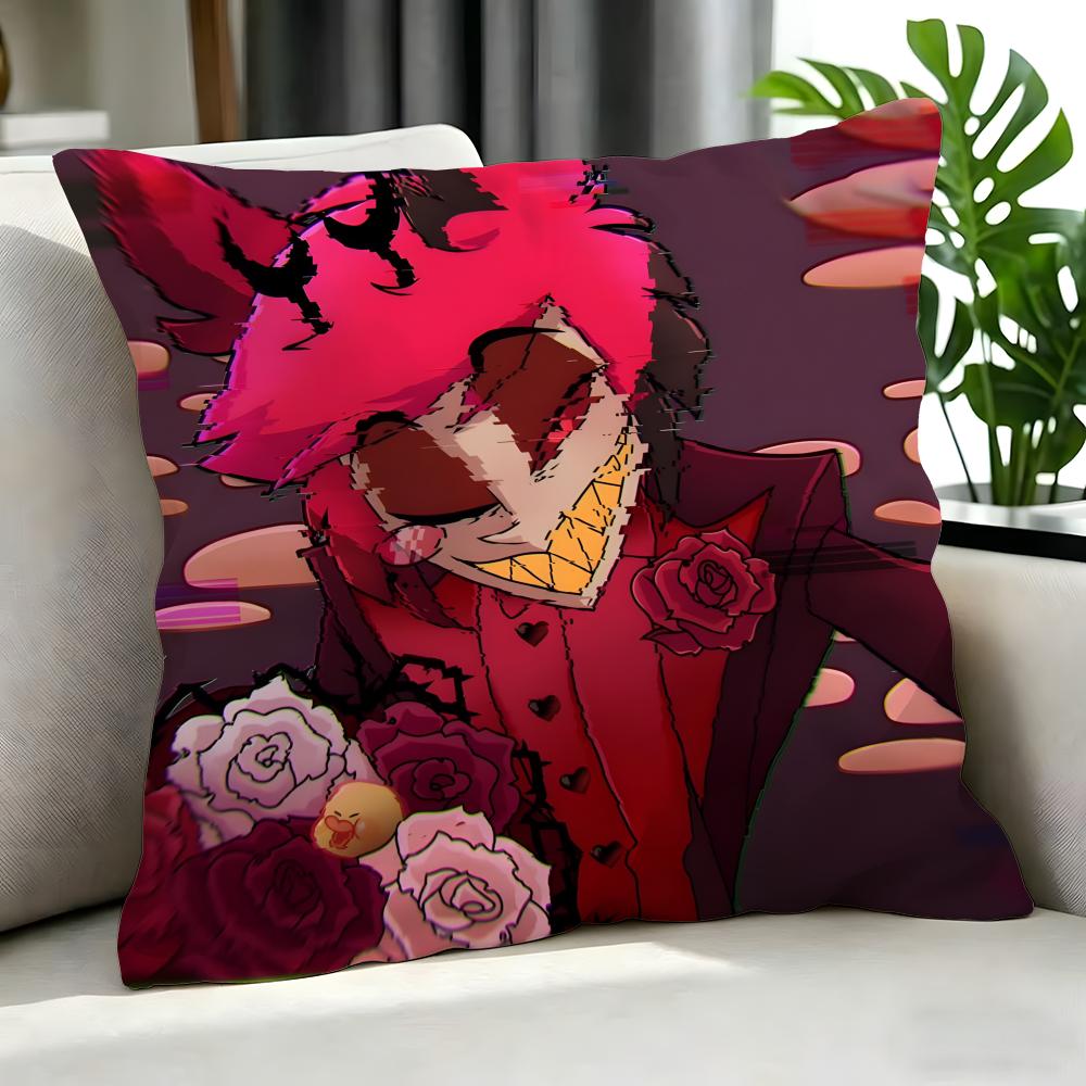 cartoon Hazbin Hotel Cushion Cover Cushion Cover Set 4Pcs 50x50 45x45 40x40 Pillowcase Decorative Sofa Home Decor