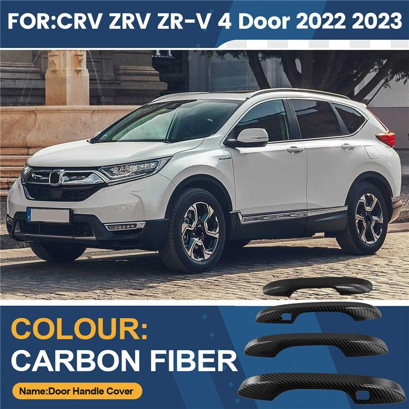 

Exterior Door Handle Cover For Honda CRV ZRV ZR-V 4 Door Carbon Fiber