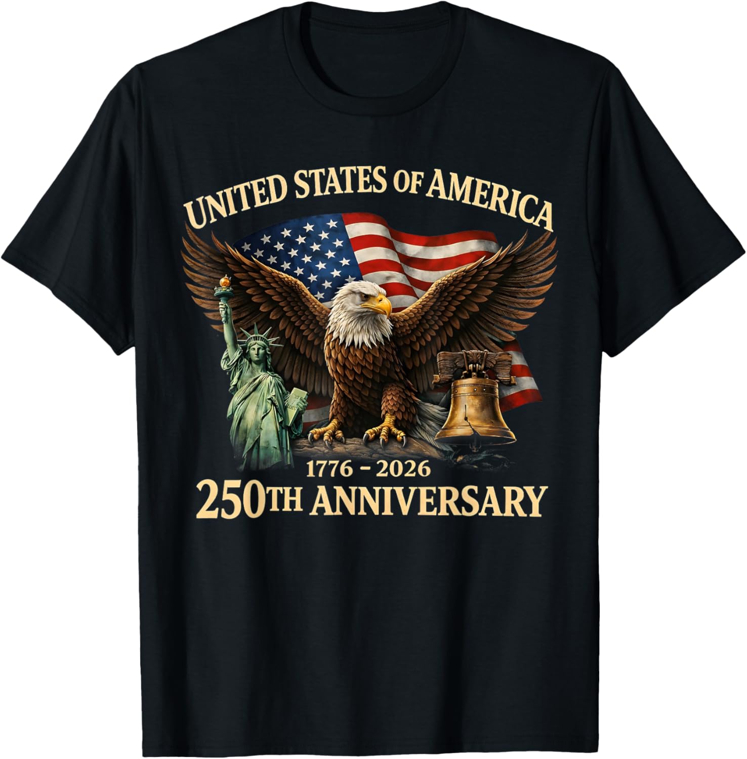 USA 250th Anniversary 250 Year US Flag Gift for Men Women T-Shirt S разноцветный