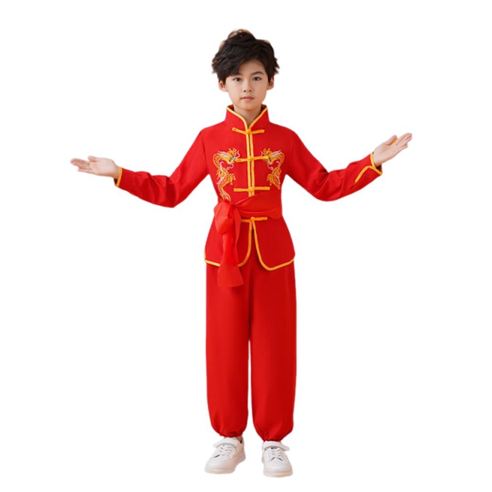 With Belt Wushu Costume Chinese Traditional Tai Chi Uniform Traditional Outfits  Kids Boys Girls