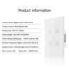 For Zigbee 2 Gang Smart Tempered Glass Wall Touch Panel Switch Remote Control 10A ABS Neutral Light Power Switch Alexa/Google