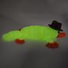 3D Printed Platypus Articulated Flexible Animal Stress Relief Toy Platypus Wearing Hat Desktop Pet Fidget Toy for Home Office Decoration