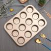 12 Löcher Cupcake Backblech Antihaftstahl Muffin Kuchenform Rund Pudding Kekse Backform Keks Backblech Backzubehör