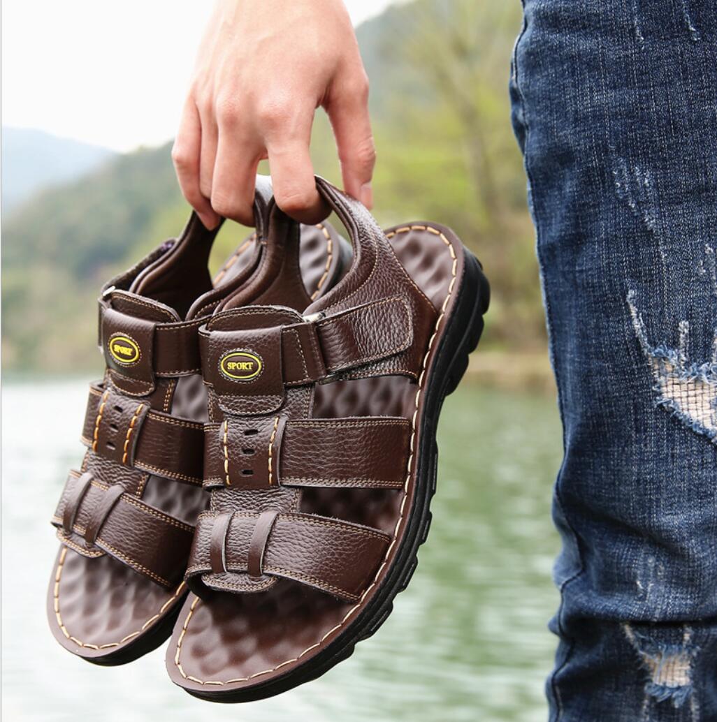 Мужские сандалии из натуральной кожи — фото 3