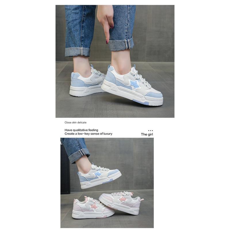 Women S Star Pattern Thick Sole Breathable Casual Sports Sneakers