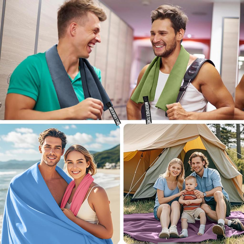 Outdoor Camping Quick-Drying Towel, Comfortable Lightweight Sand-Free Beach Towel, Pool Towel, Easy To Fold And Store