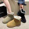Fashion Women's Ankle Boots Short Plush Warm Snow Boots 2024 New Winter Casual Comfortable Suede Fur Thick Bottom Women Boots