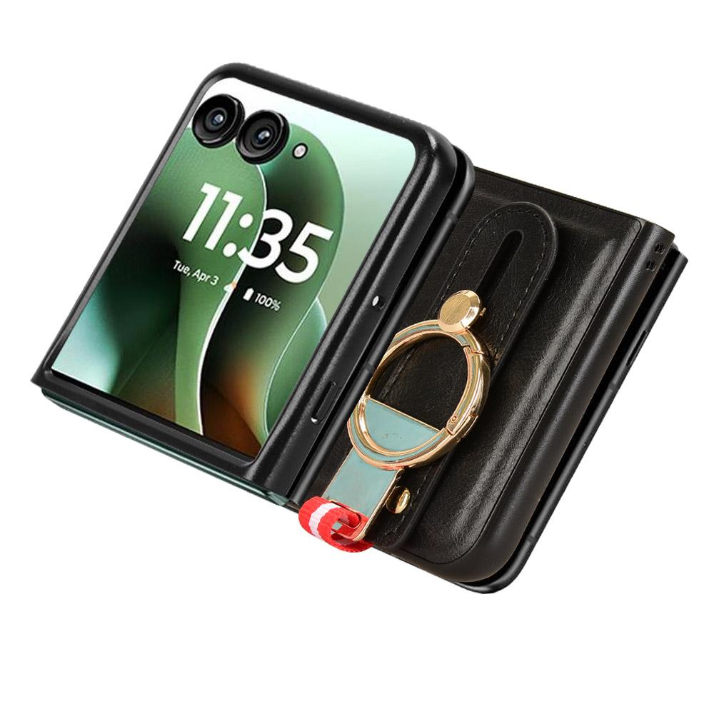 For Motorola Razr 60 Ultra 5G Case Wristband Kickstand Leather + PC + TPU Phone Cover with Bottle Opener