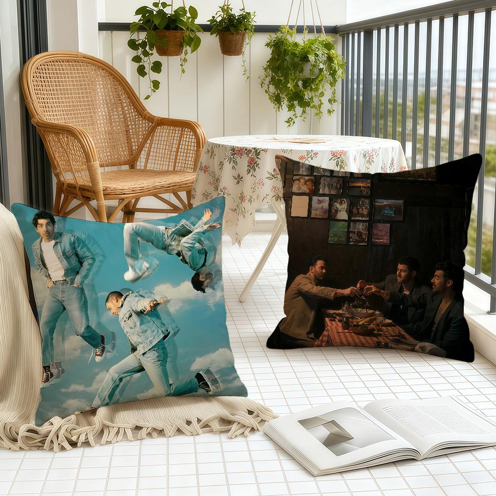 J-JONAS B-BROTHERS Band Cushion Cover Home Office Birthday Anniversary Gifts Soft Skin Friendly Cushion Cover