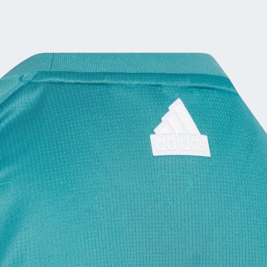 Adidas Sportswear T-Shirt Round Neck Brand Logo Letter Print Short Sleeve Kids tops Green IT4031