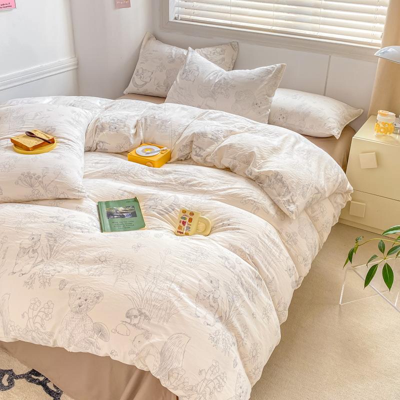Skin-friendly Duvet Covers Cartoon Style Bed Covers Funda Nordica Soft Comforter Covers Adults/Kids Quilt Cover(No Pillowcase)