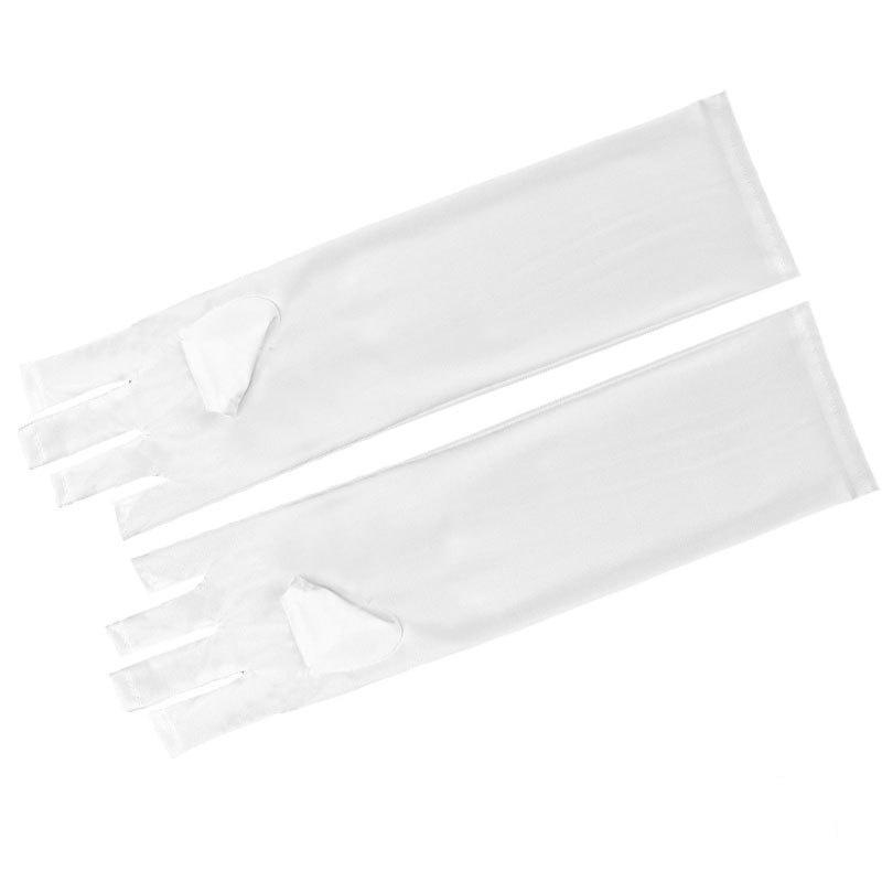

Uv Protection Gloves For Manicure Anti-blackening Anti-slip Heat Resistant White Long