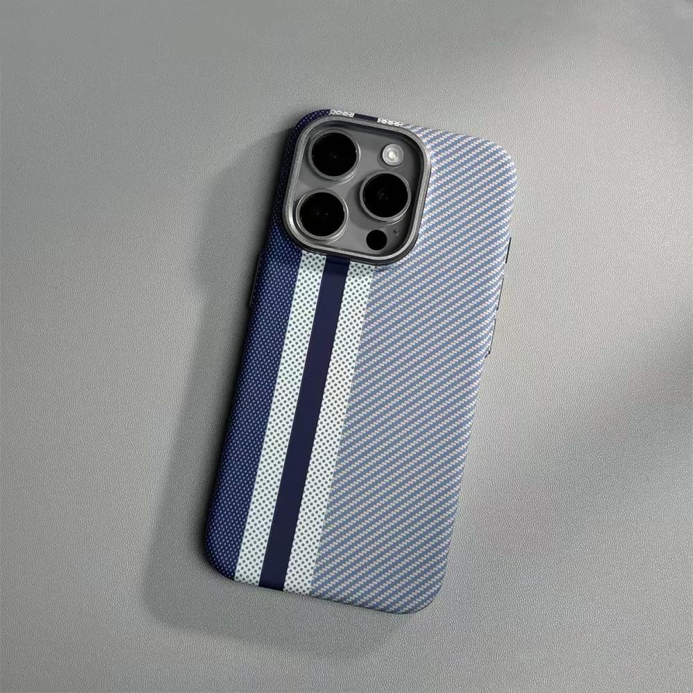 Colourful Kevlar Pattern For Magsafe Magnetic Phone Case For iPhone 16 15 11 12 13 14 Pro Max Luxury Wireless Charge Matte Cover