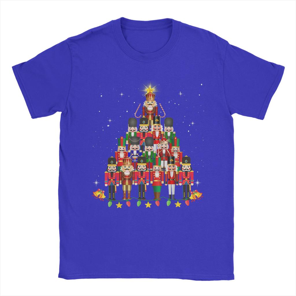 Loudest Nutcracker Group Matching Family Holiday Funny Nutcracker Christmas Tree Pure Cotton T Shirt For Men T Shirts Tees Tops