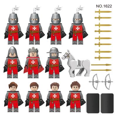 Figura de dibujos animados de soldado Medieval, muñeco del regimiento de caballeros, juguete de bloques de construcción, 1622