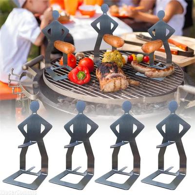 Grote Pik Hotdog Worstkraam Houder BBQ Accessoires Roestvrij Staal Braadrooster Stand Keukengerei Grappig
