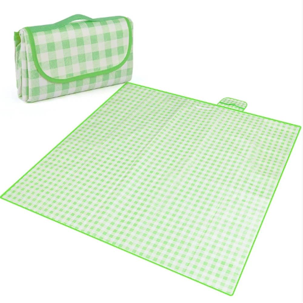 Picnic Blanket 140×190cm Beach Mat Washable Lightweight with Handle Red Checkered for Hiking Travelling Outdoor Camping Parks