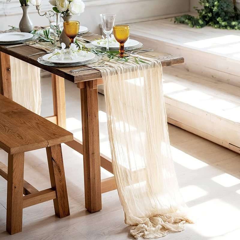 6 Pack Green Table Runner Wedding Banquet Boho Wedding Baby Bridal Shower Decor Table Runner Holiday Banquet Luxury Tablecloth