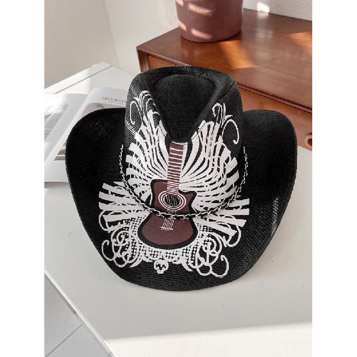 Unique Knight Hat for Women, Summer Festival Party Sun Hat, Western Cowboy Sun Protection Straw Hat, Trendy Punk Hat for Men