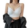 New One-piece Cup Careful Machine Double Shoulder Small Suspender Deep V Chest Wrap Vest Versatile Inner Wear Outer Wear Gather Tube Top Women