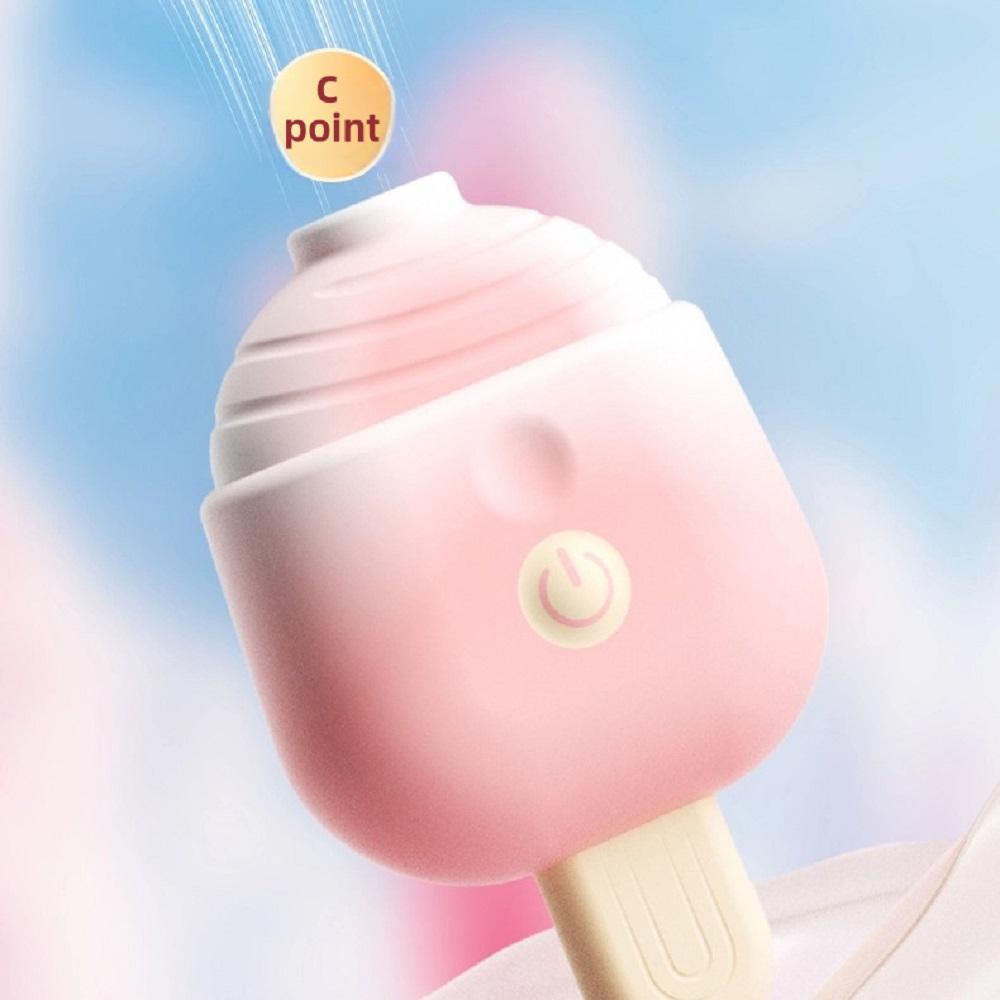 Mini Ice Cream Shaped Sucking Vibrator G-spot Powerful 10 modes Masturbation Nipple Vaginal Massager Sex Toy For Women Adults