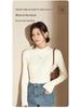2025 Autumn/Winter Women's High Neck German Velvet Thickened Base Layer Long Sleeve Top