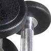 Jieruite Eco-friendly Rubberized Dumbbells & Rack