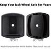 Dual Trailer Wheel Dock Swirl Jack Caster 6" Wheel Chock Stopper | Reinforced Rubber/4000lbs Capacity, Travel Trailer Tongue Jack Double Wheel