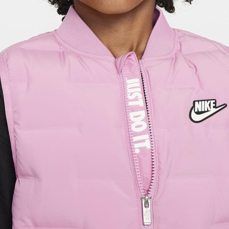 Nike Down Vest Casual Fashion Warm Mysterious Flamingo Red Kids Vest HQ7178-646
