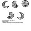 Yousheng 5 Pcs Black Tree Wall Decor Tree of Life Moon Phase Boho Wall Art Aesthetic Hollow-out Farmhouse Hanging Decor for Living Room