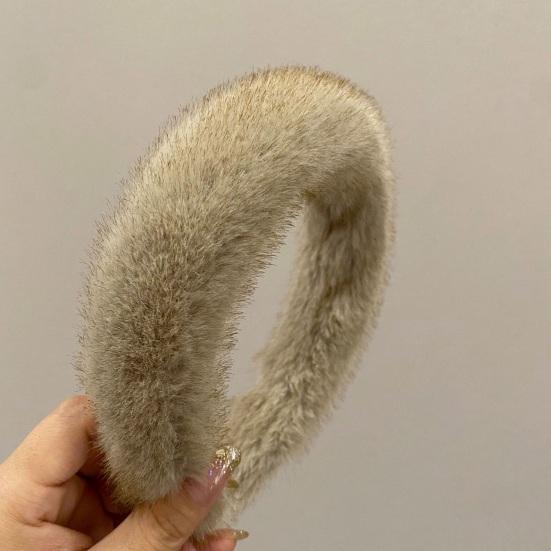 Women Hairband Elegant Plush Headband Lady Sponge Headwear Fashionable Hair Accessory for Autumn Winter