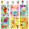 6Sheets/Set Cute Cartoon Face Changing Sticker Ice Cream/Marine Animals/Vehicle Handmade DIY School Artclass Prop Stationery ZYF