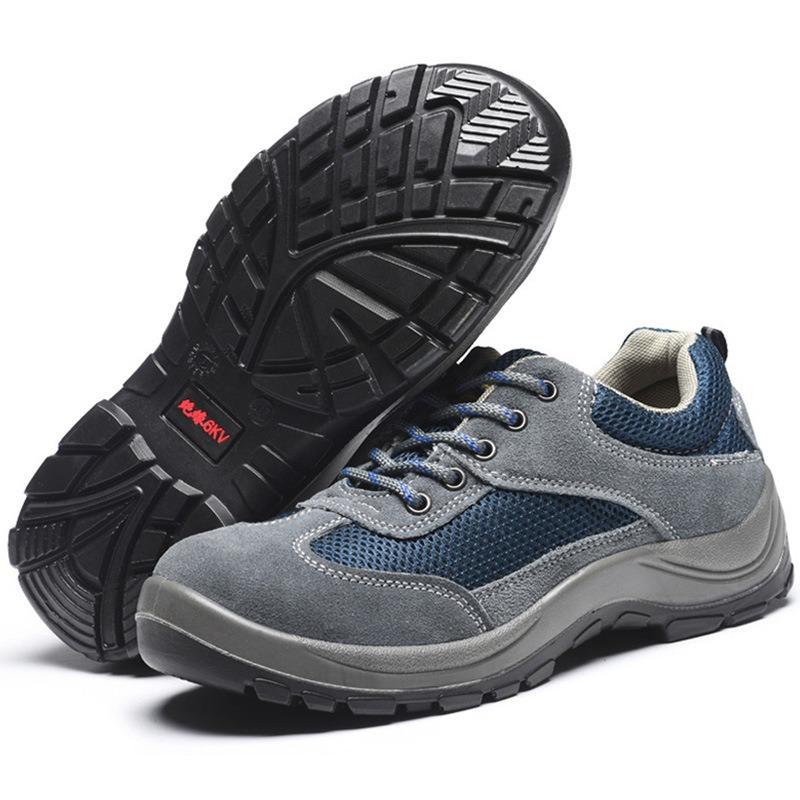 Wear-resistant Shoes Anti-smashing and Anti-piercing Steel Head Steel Sole Solid Bottom Acid and Alkali Resistance Male Safety Protection