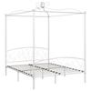VidaXL Canopy Bed Frames White Metal 160 X 200 Cm