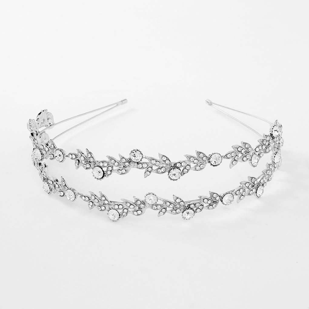Women's Simple Tiara Hairband Self-Wedding Hair Cubic Headband