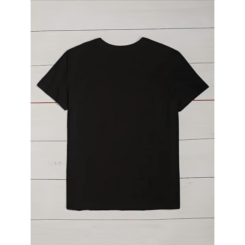 Europese maten Dames Zwart T-shirt met Rode Roos & Liefde Tekst Bloemenprint - Zacht Comfortabele Pasvorm Korte Mouwen Ronde Hals Casual Elegante Top