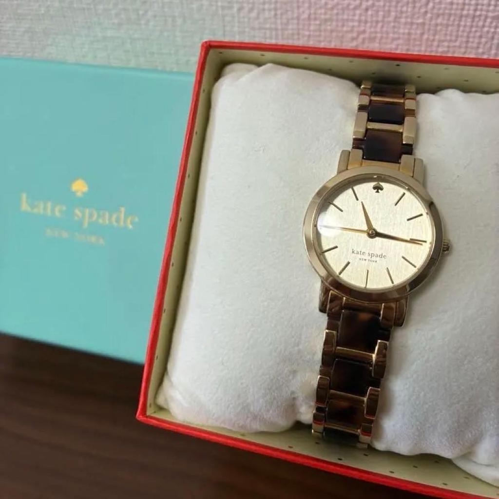Used Kate Spade Gold Brown Watch Tortoiseshell