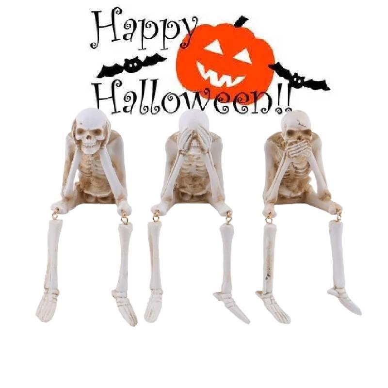 Resin Skull Halloween Decoration Skeleton Craft Decorations Holiday Gifts Party