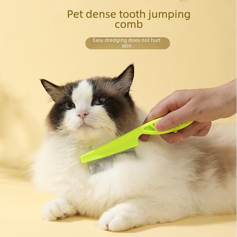 Pet Grooming Comb: Stainless Steel, Dense Tooth Comb for Cats & Dogs, Hair & Flea Removal, Massage Tool