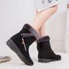 New Winter Warm Women'S Snow Boots Large Size Side Zipper Simple Comfortable Daily Casual Thick Wear Resistant Cotton Boots